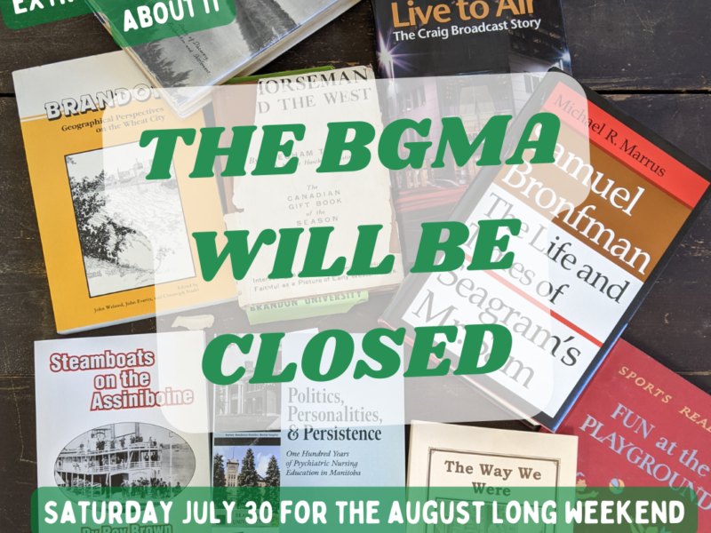 We will be closed on Saturday July 30