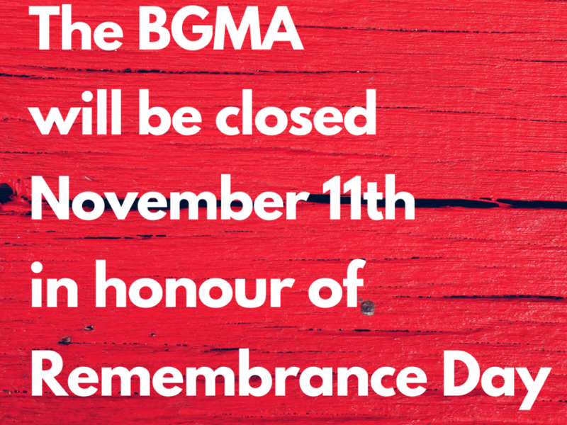 Closed on Remembrance Day