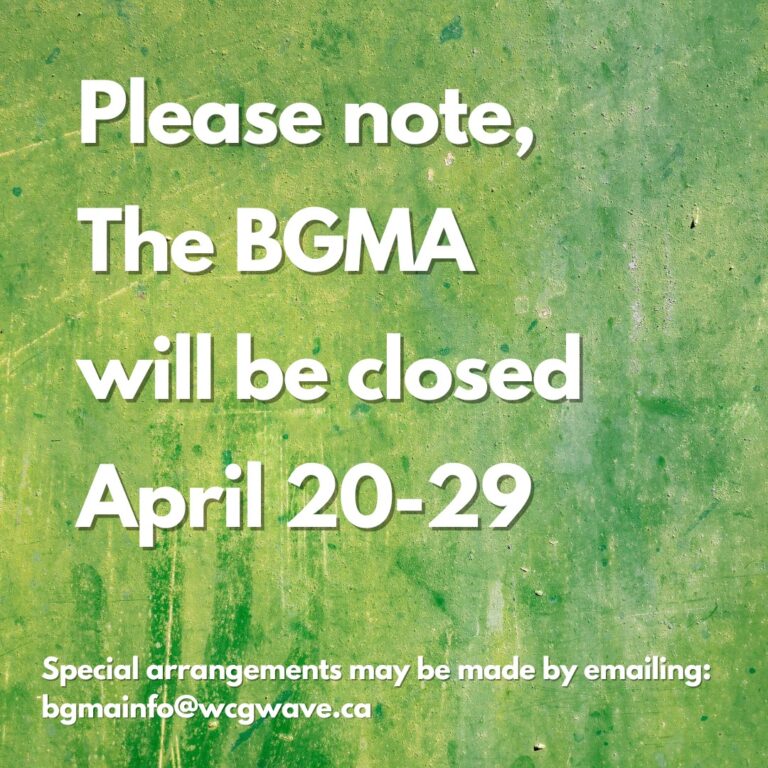 BGMA Closed April 20-29