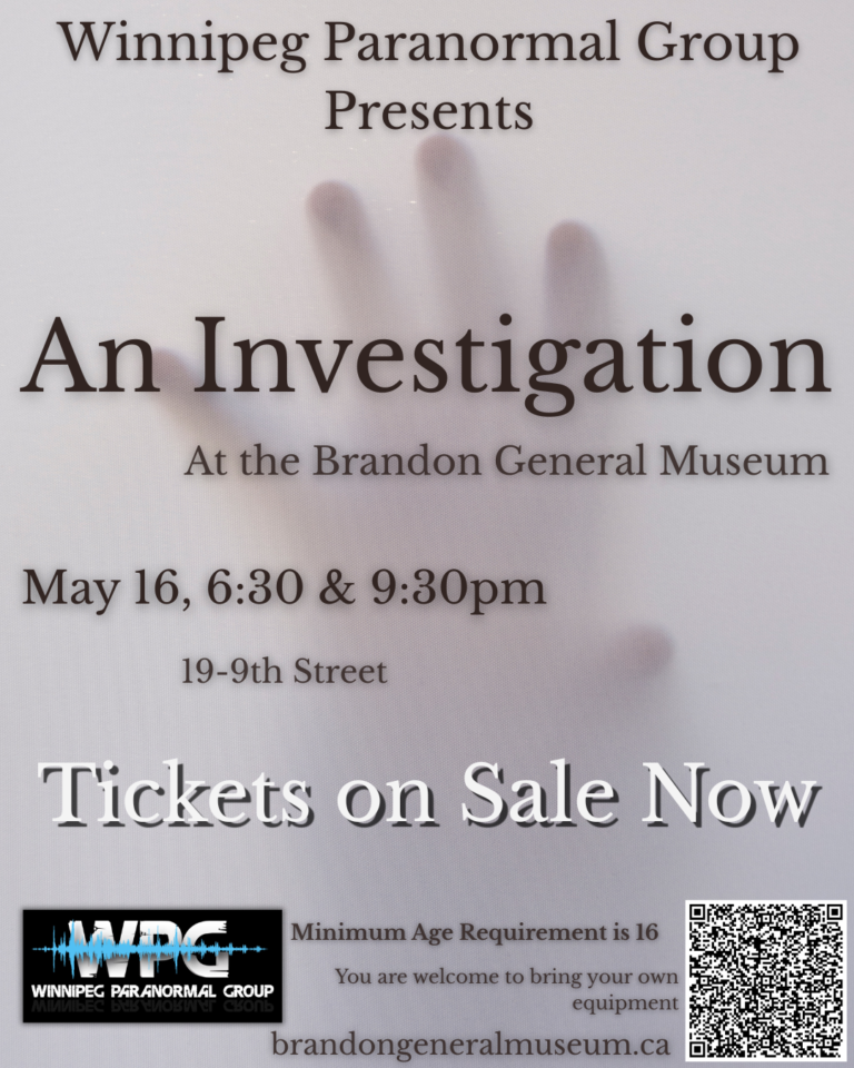 Winnipeg Paranormal Group Returns May 16